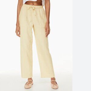 White Linen pants from Aritzia